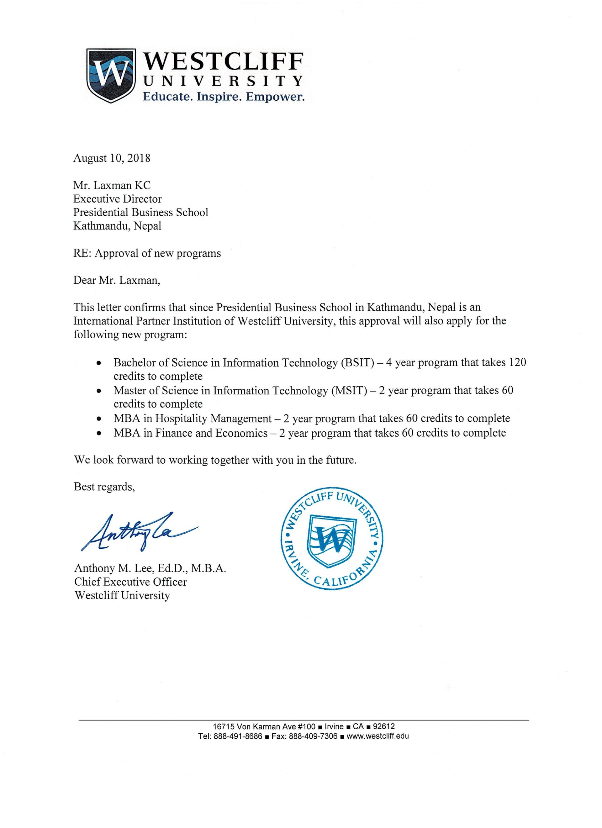BScIT & MScIT Approvals Document 1